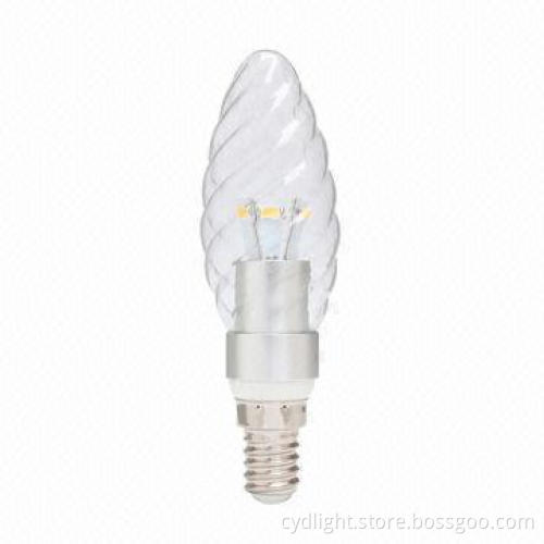 Twisted C37 Dimmable LED Bulb, E14 with 2,700-6,500K Color Temperature